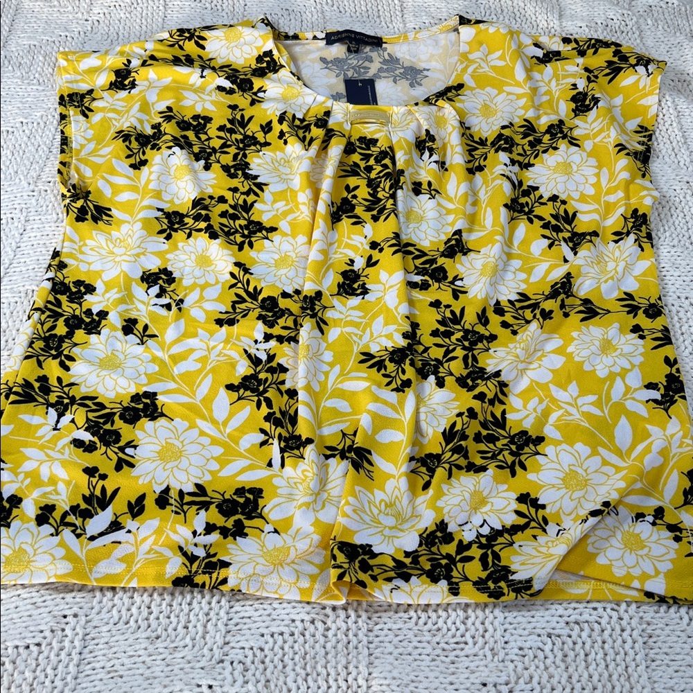 Adrienne Vittadini Floral Print Blouse